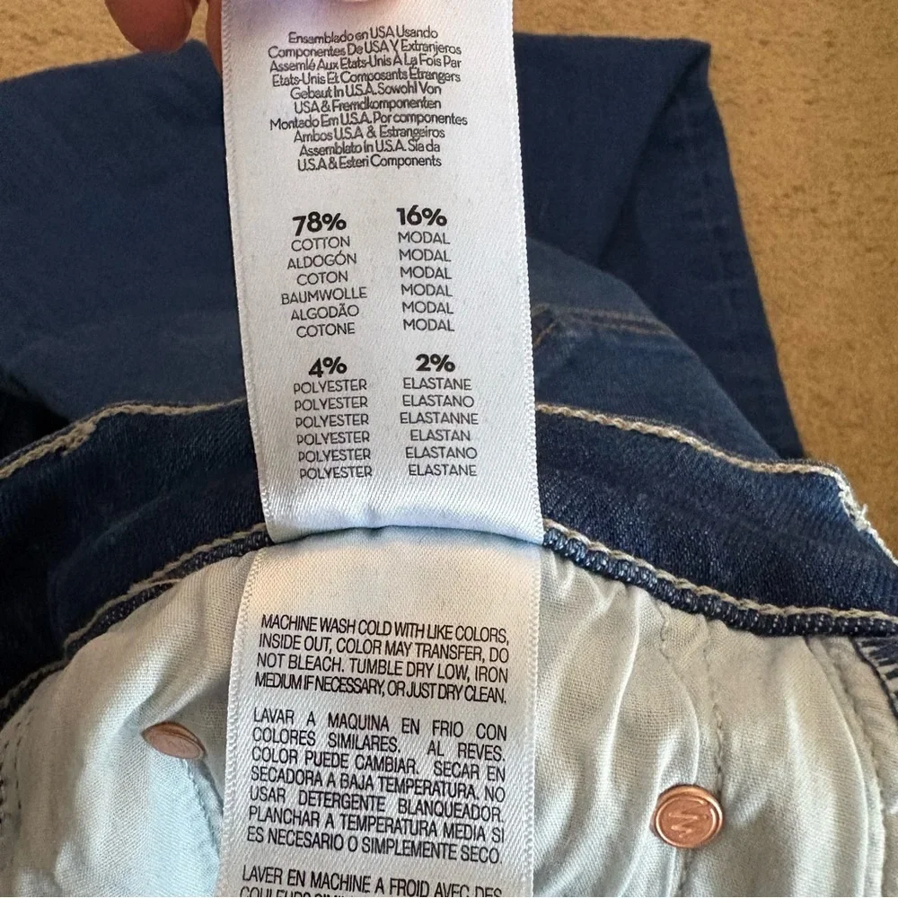 Mother Women’s Size 28 The Mid Rise Rambler Zip Ankle Coastal Colors Denim Jeans - Picture 7 of 15